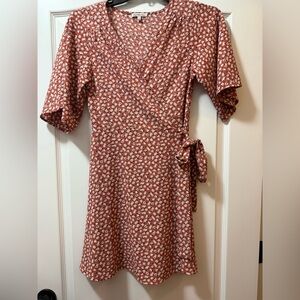 Charlotte Russe Red Floral Midi Dress